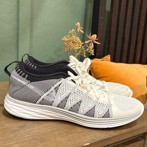 Nike Flyknit Lunar White and Black Sneakers